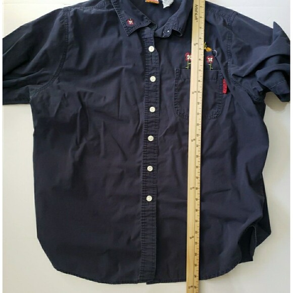 Vintage Looney Tunes Tweety Bird Embroidered Denim Button Up Shirt Size 14W/16W - Picture 7 of 8